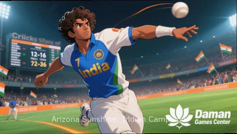 Arizona Sunshine: Indian Campaign localization features showing Hindi language interface with traditional Indian design elements
